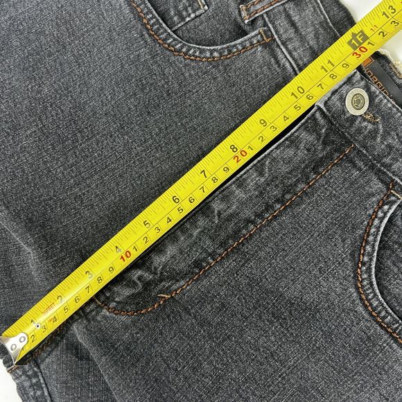 Giorgio Of Palm Beach Jeans Women’s 4 Gray Denim Thick Brown Stitching Bootcut - Picture 10 of 16